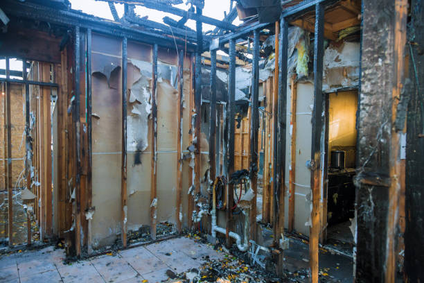 Professional Fire Damage Restoration technician working in North Bend, WA